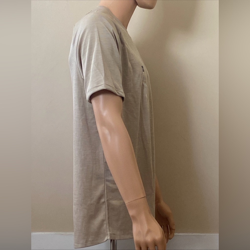 Under Armour Big & Tall Tech Textured Short Sleeve Tee- City Khaki - Picture 9 of 16